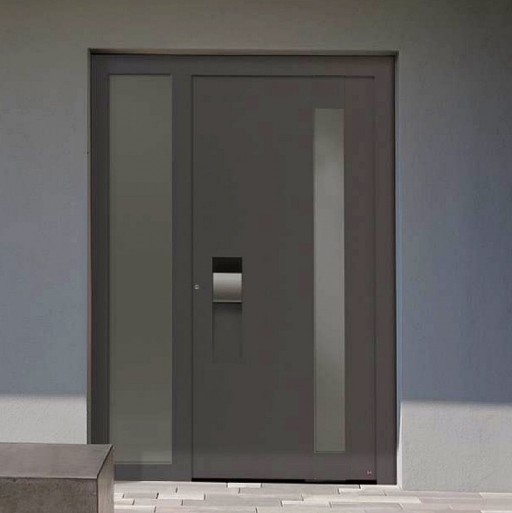 Пример установки входных дверей Херман ThermoCarbon - Мотив 314