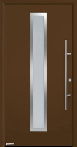 Входная дверь Hormann (Германия) Thermo65, Мотив 700 S коричневого цвета